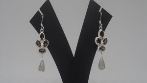 92.5 Silver Earrings with semi precious stones
