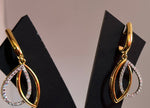 Load image into Gallery viewer, Lab Grown Diamonds Silver Earrings With Gold Finish

