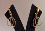 Load image into Gallery viewer, Lab Grown Diamonds Silver Earrings With Gold Finish
