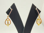 Load image into Gallery viewer, Lab Grown Diamonds Earrings in 92.5 Silver In  Gold Finish
