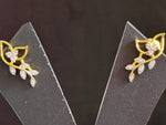 Load image into Gallery viewer, Lab Grown Diamonds Silver Earrings In Gold Finish
