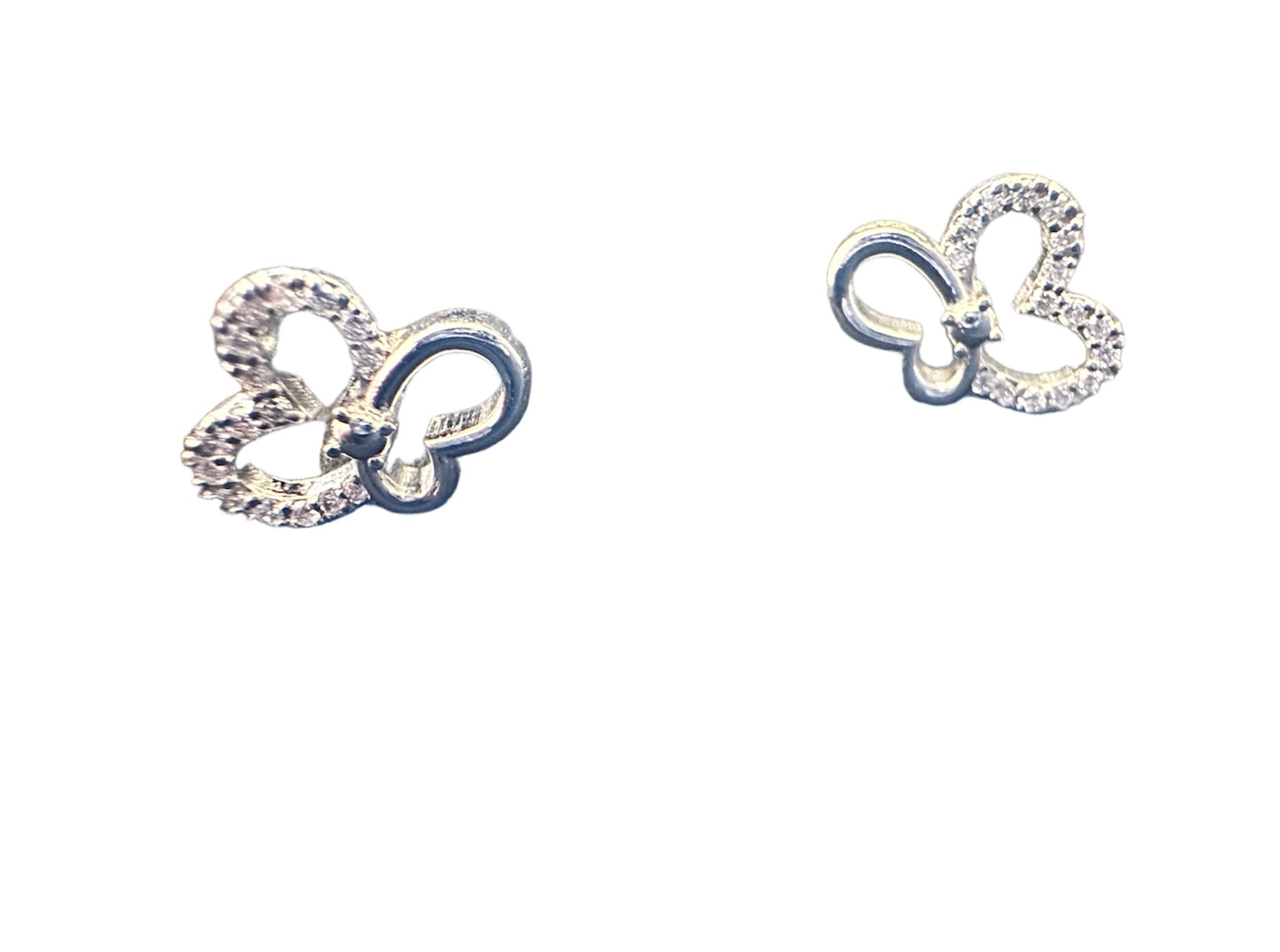 Heart Shape 92.5 Silver Tops  With Lab Grown Diamonds