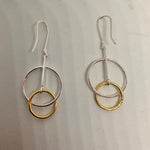 Load image into Gallery viewer, 92.5 silver Geometric design Earring in 2 tone
