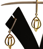 Load image into Gallery viewer, Lab Grown Diamonds Earrings in 92.5 Silver In  Gold Finish
