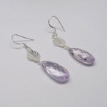 Load image into Gallery viewer, Amethyst Rain Drop Silver Earrings
