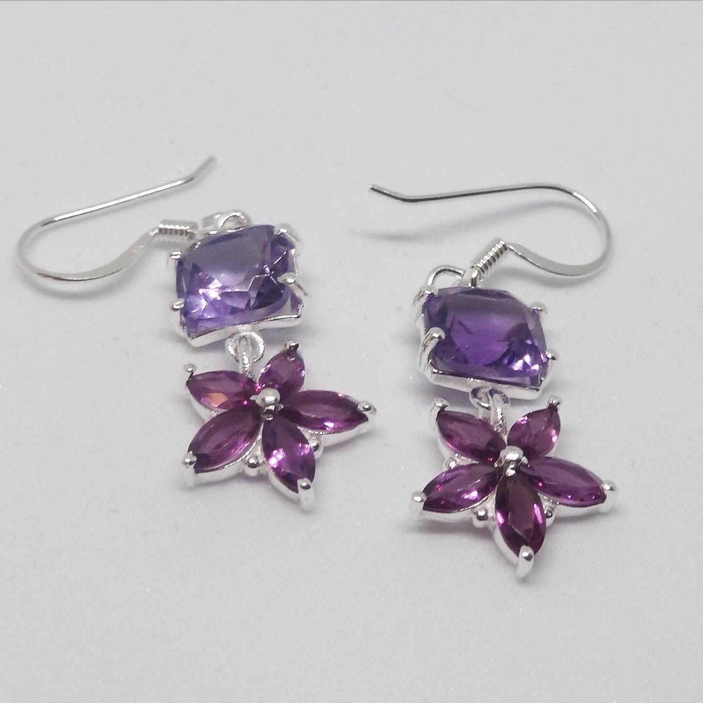 Beautiful Amethyst Earrings Silver Earrings