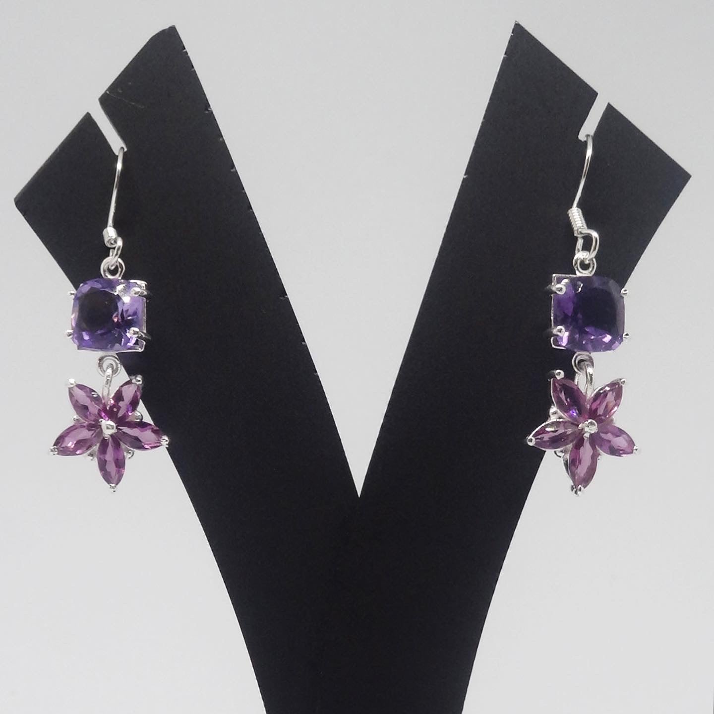 Beautiful Amethyst Earrings Silver Earrings