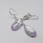 Load image into Gallery viewer, Amethyst Rain Drop Silver Earrings
