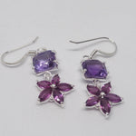 Load image into Gallery viewer, Beautiful Amethyst Earrings Silver Earrings
