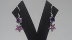 Load image into Gallery viewer, Silver Earrings with Garnet &amp; Amethyst
