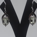 Load image into Gallery viewer, Green Amethyst 92.5 Silver Earring

