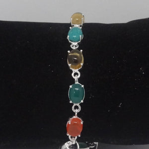 92.5 Silver Multi Color Bracelet