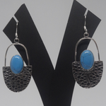Load image into Gallery viewer, Blue Turquoise Lock Shaped Earring
